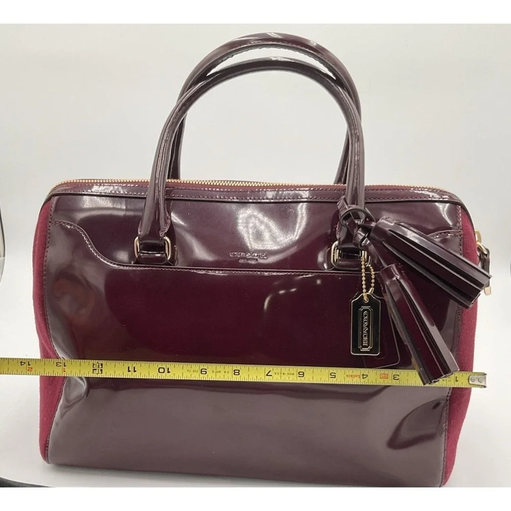Coach Legacy Haley Satchel Tassel Wine Color Satchel Quiet Luxury Purse